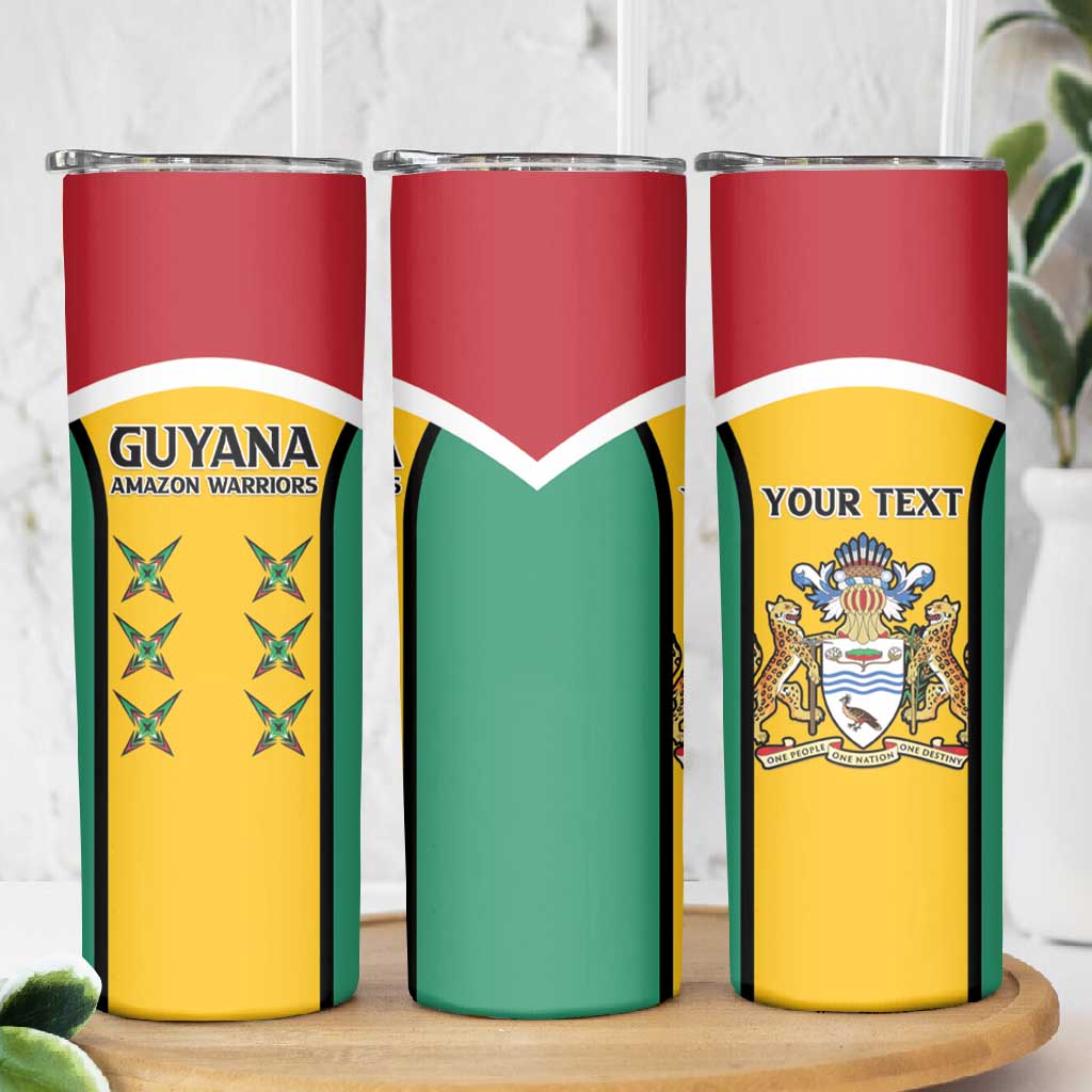 Guyana Cricket Custom Skinny Tumbler Go Amazon Warriors Go - African Pride