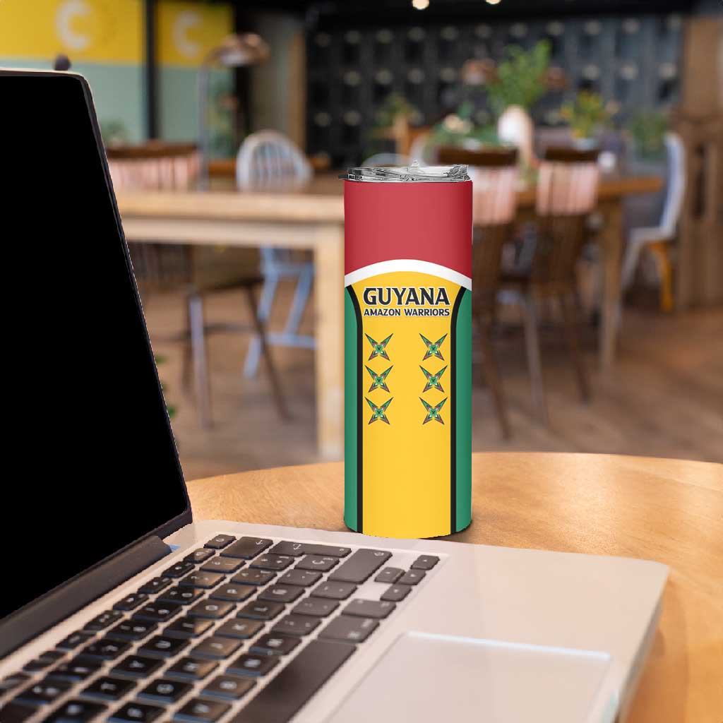 Guyana Cricket Custom Skinny Tumbler Go Amazon Warriors Go - African Pride