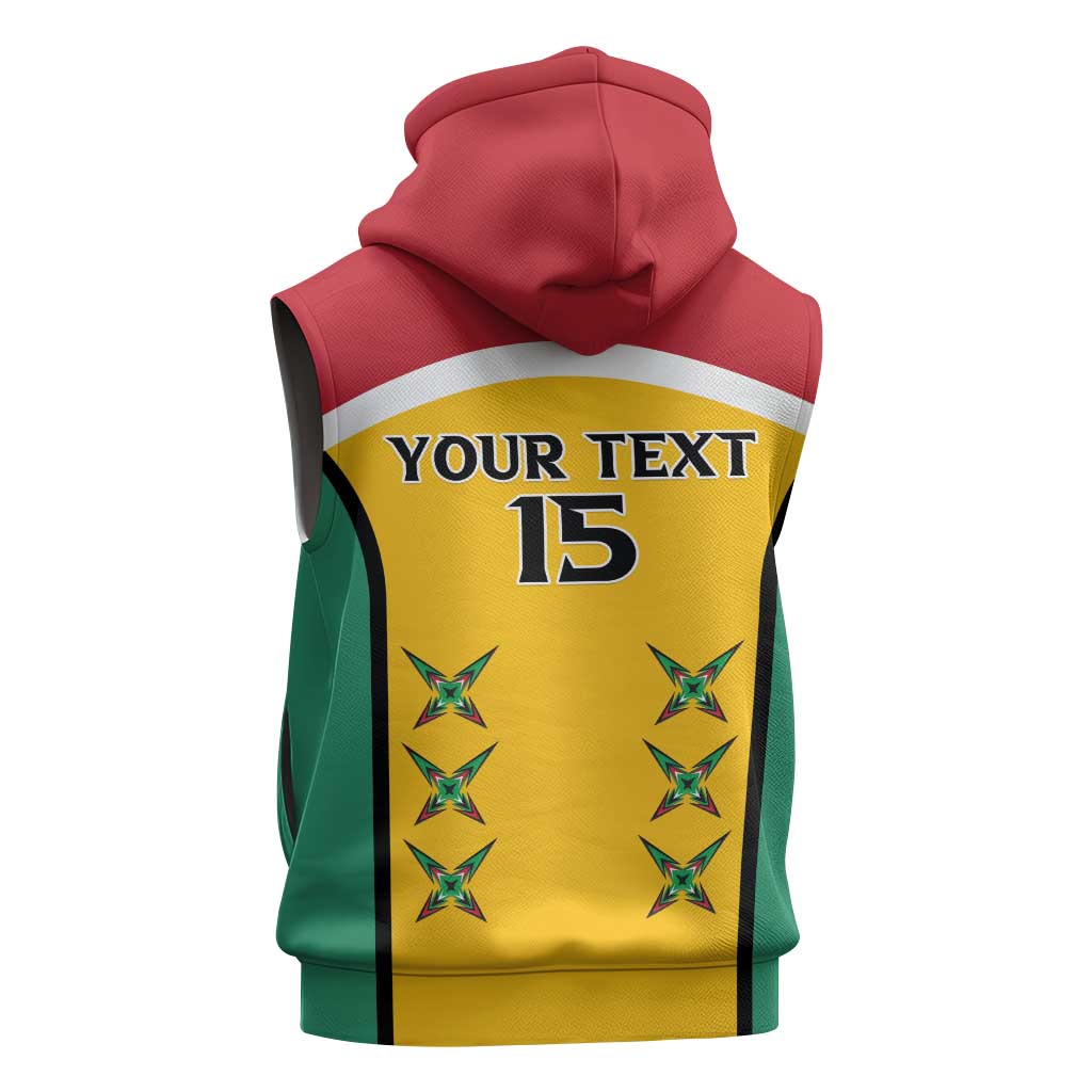 Guyana Cricket Sleeveless Hoodie Go Amazon Warriors Go - African Pride
