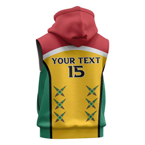 Guyana Cricket Sleeveless Hoodie Go Amazon Warriors Go - African Pride