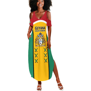 Guyana Cricket Custom Summer Maxi Dress Go Amazon Warriors Go - African Pride