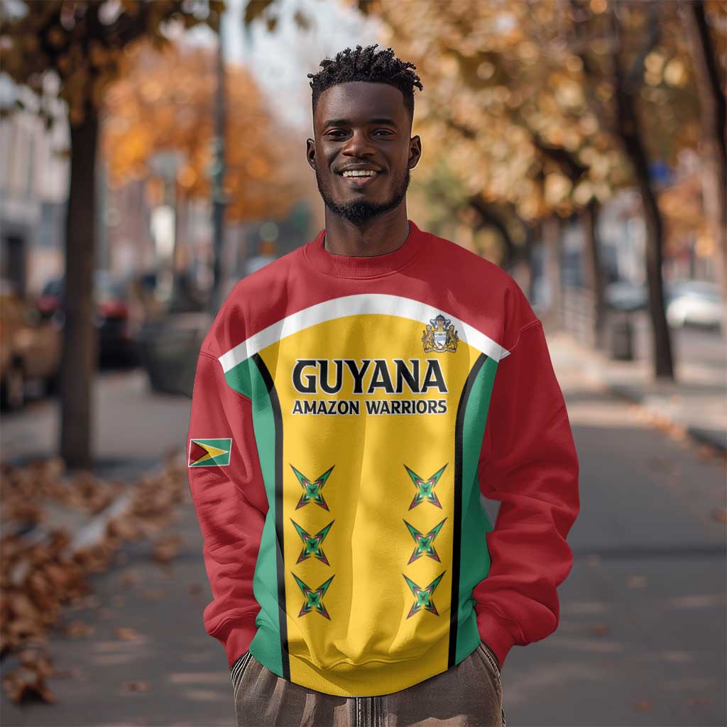 Guyana Cricket Custom Sweatshirt Go Amazon Warriors Go - African Pride