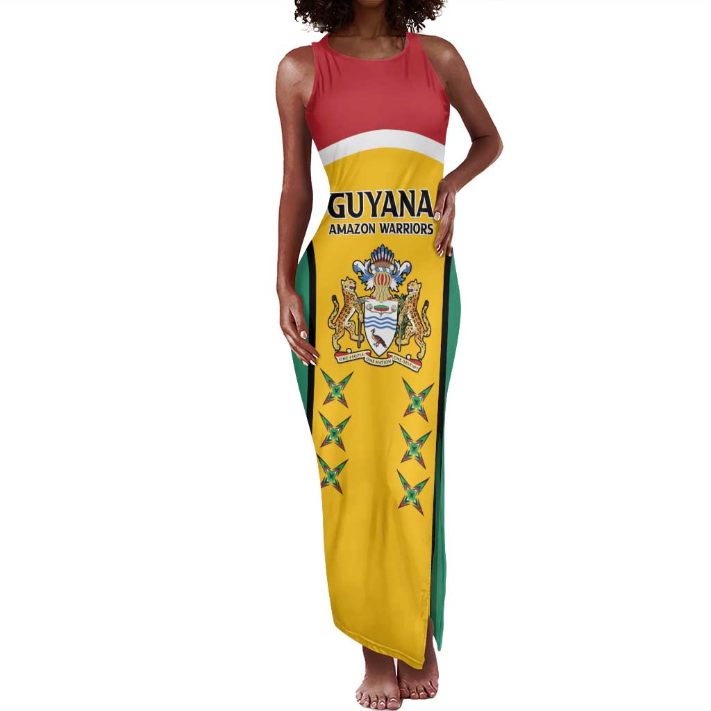 Guyana Cricket Custom Tank Maxi Dress Go Amazon Warriors Go - African Pride