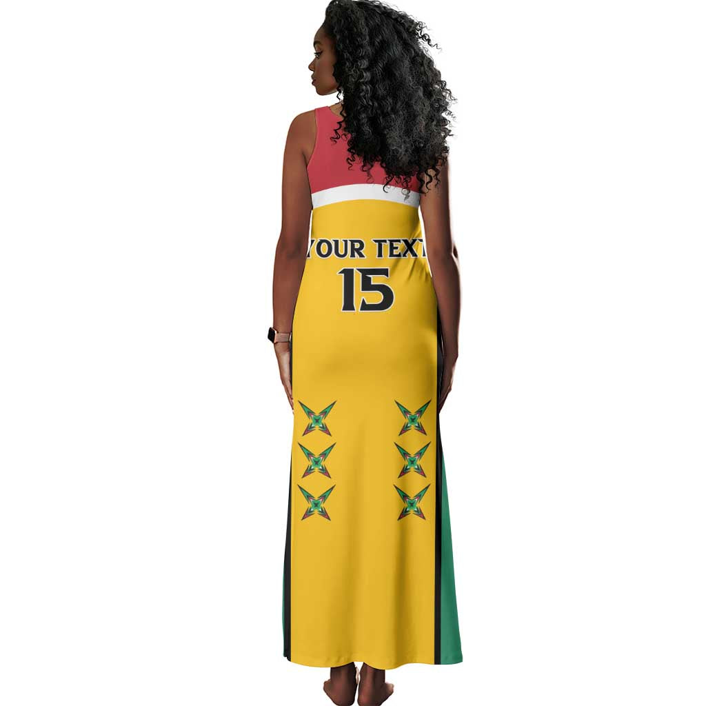Guyana Cricket Custom Tank Maxi Dress Go Amazon Warriors Go - African Pride