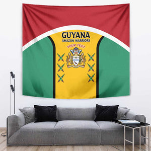 Guyana Cricket Custom Tapestry Go Amazon Warriors Go - African Pride