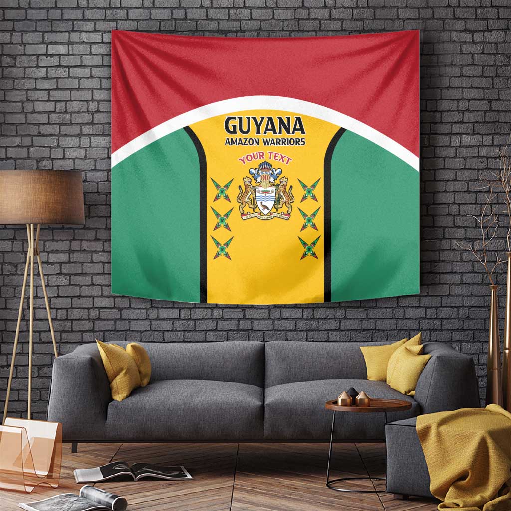 Guyana Cricket Custom Tapestry Go Amazon Warriors Go - African Pride