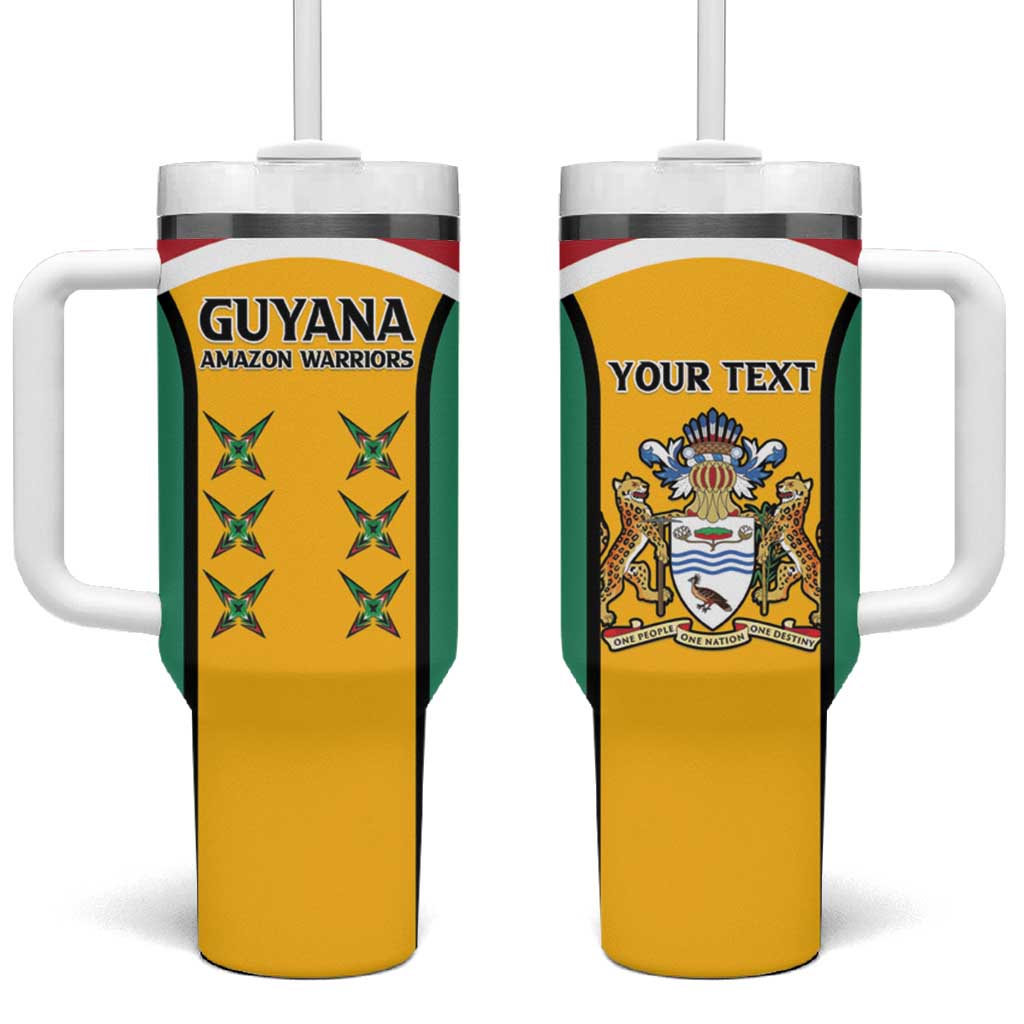 Guyana Cricket Custom Tumbler With Handle Go Amazon Warriors Go - African Pride