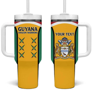 Guyana Cricket Custom Tumbler With Handle Go Amazon Warriors Go - African Pride