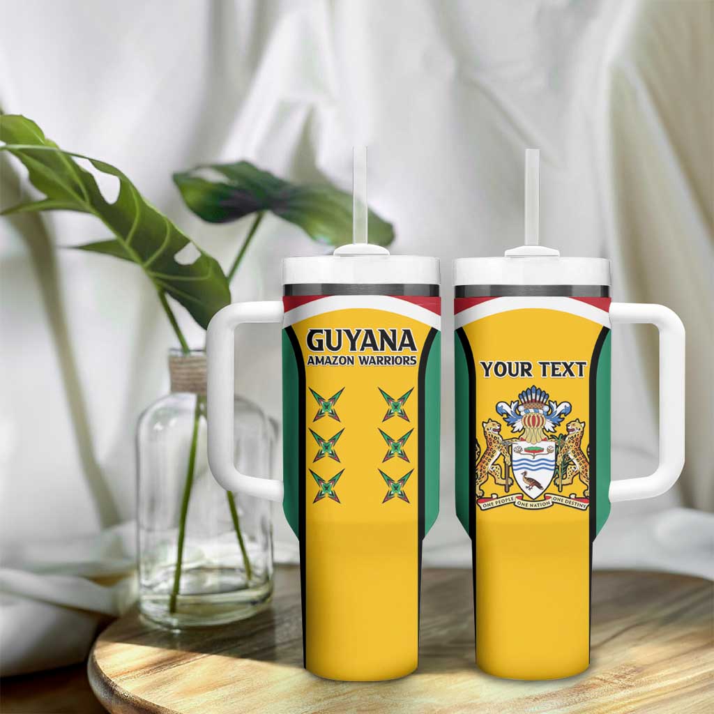 Guyana Cricket Custom Tumbler With Handle Go Amazon Warriors Go - African Pride