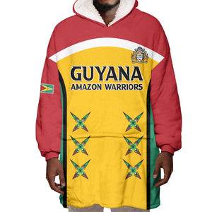 Guyana Cricket Custom Wearable Blanket Hoodie Go Amazon Warriors Go - African Pride