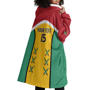 Guyana Cricket Custom Wearable Blanket Hoodie Go Amazon Warriors Go - African Pride