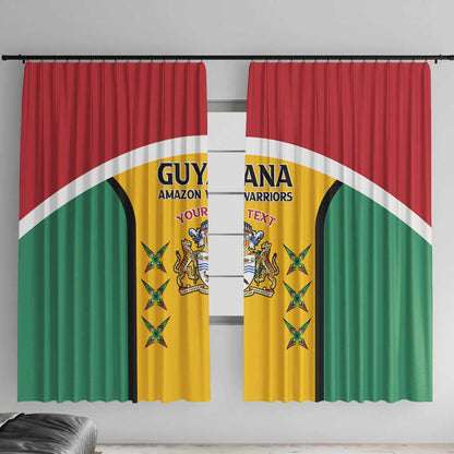 Guyana Cricket Custom Window Curtain Go Amazon Warriors Go - African Pride