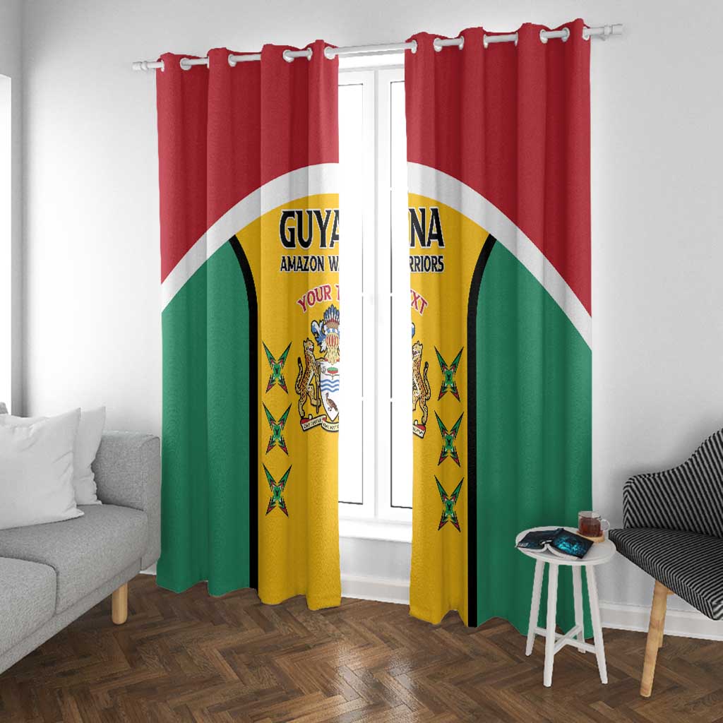 Guyana Cricket Custom Window Curtain Go Amazon Warriors Go - African Pride