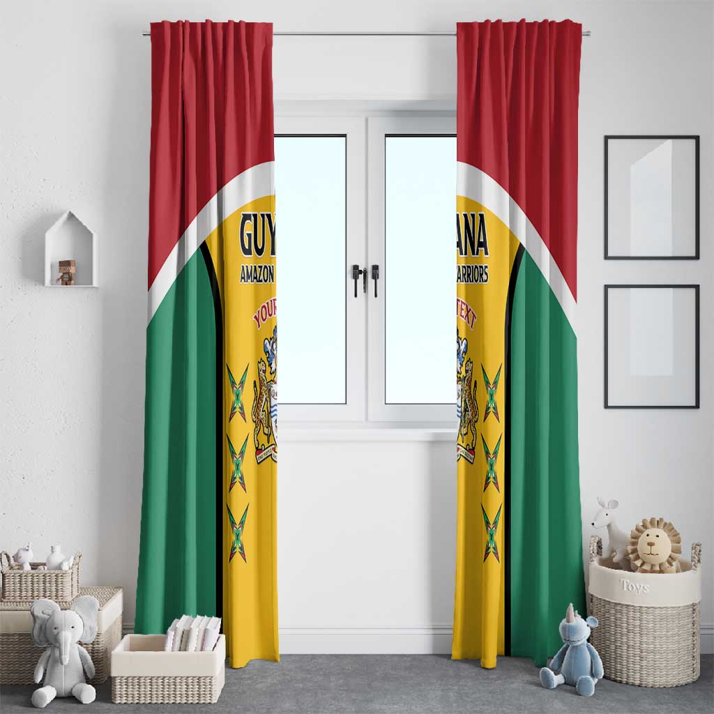 Guyana Cricket Custom Window Curtain Go Amazon Warriors Go - African Pride