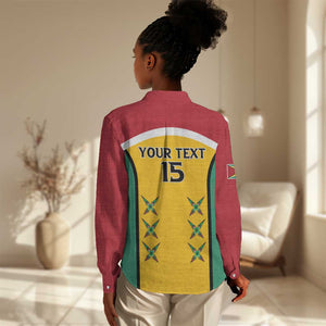 Guyana Cricket Custom Women Casual Shirt Go Amazon Warriors Go - African Pride