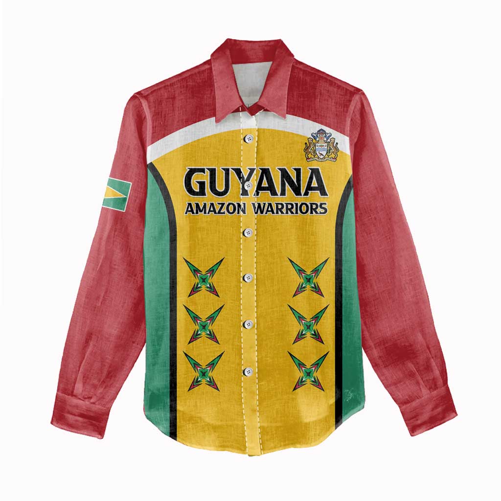 Guyana Cricket Custom Women Casual Shirt Go Amazon Warriors Go - African Pride