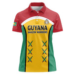 Guyana Cricket Custom Women Polo Shirt Go Amazon Warriors Go - African Pride