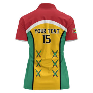 Guyana Cricket Custom Women Polo Shirt Go Amazon Warriors Go - African Pride