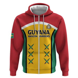 Guyana Cricket Custom Zip Hoodie Go Amazon Warriors Go - African Pride