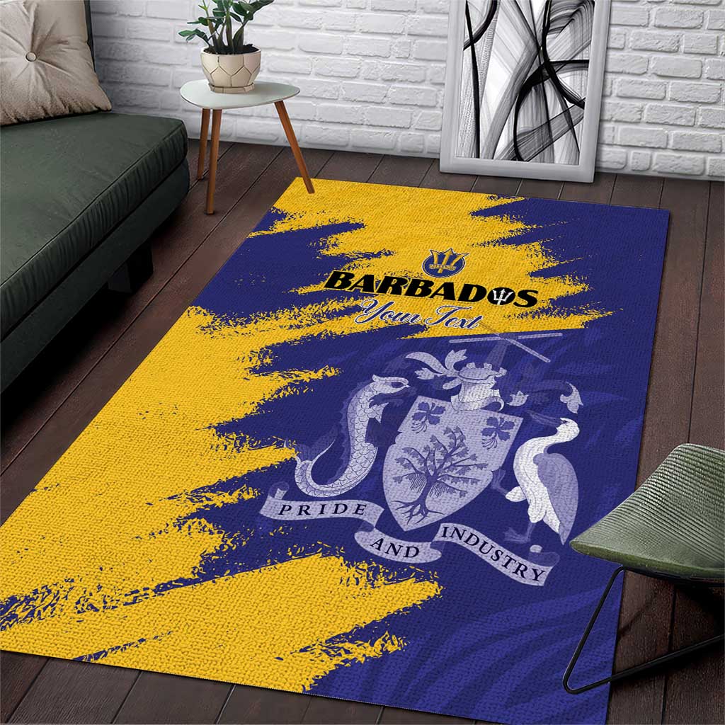 Barbados Royals Cricket Custom Area Rug Coat Of Arms Flag Style - African Pride