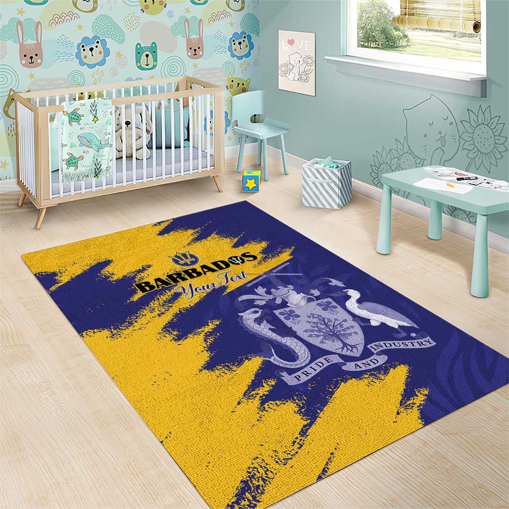 Barbados Royals Cricket Custom Area Rug Coat Of Arms Flag Style - African Pride