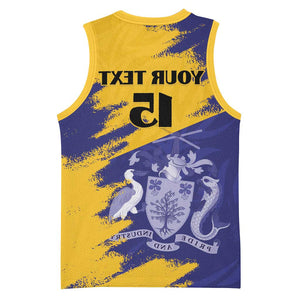 Barbados Royals Cricket Basketball Jersey Coat Of Arms Flag Style - African Pride