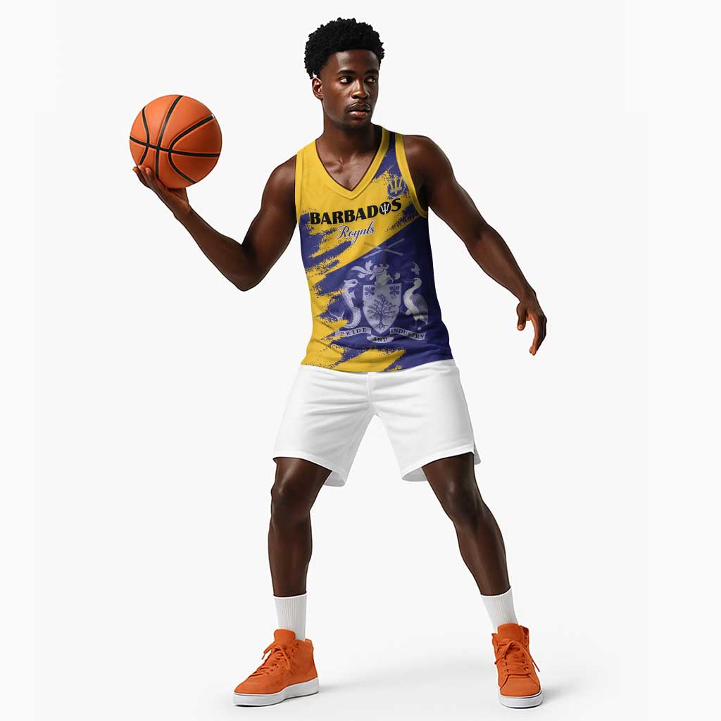 Barbados Royals Cricket Basketball Jersey Coat Of Arms Flag Style - African Pride