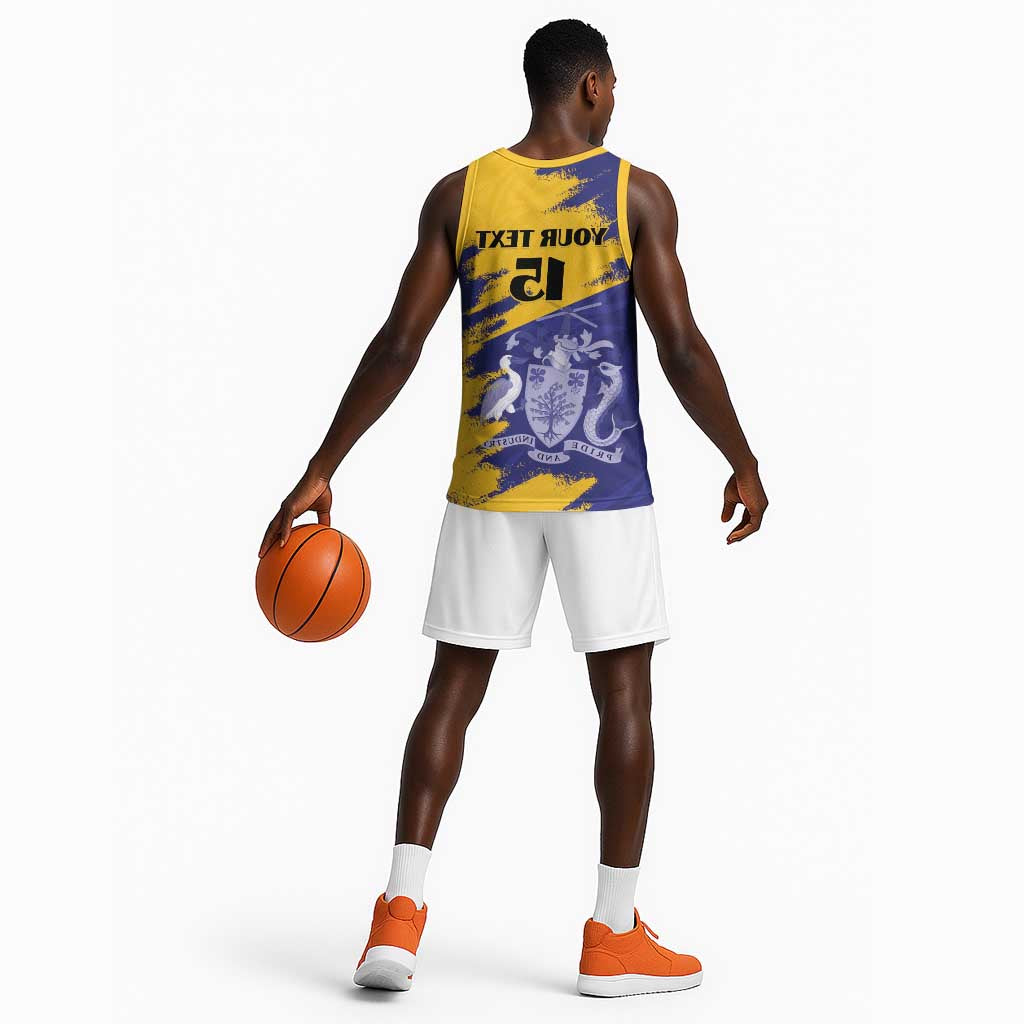Barbados Royals Cricket Basketball Jersey Coat Of Arms Flag Style - African Pride