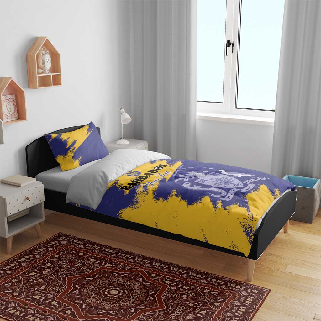 Barbados Royals Cricket Custom Bedding Set Coat Of Arms Flag Style - African Pride