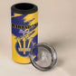 Barbados Royals Cricket Custom 4 in 1 Can Cooler Tumbler Coat Of Arms Flag Style - African Pride