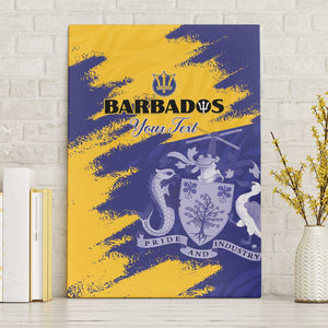 Barbados Royals Cricket Custom Canvas Wall Art Coat Of Arms Flag Style - African Pride