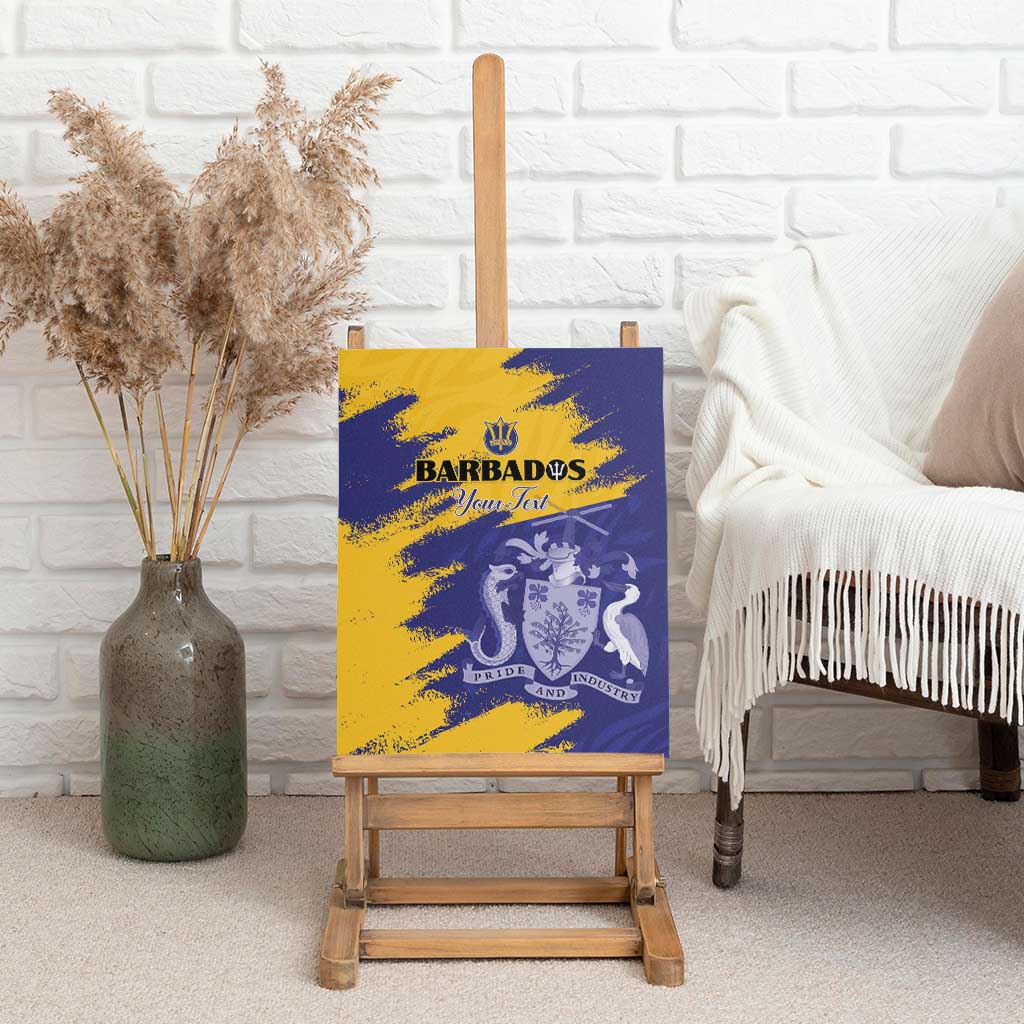 Barbados Royals Cricket Custom Canvas Wall Art Coat Of Arms Flag Style - African Pride