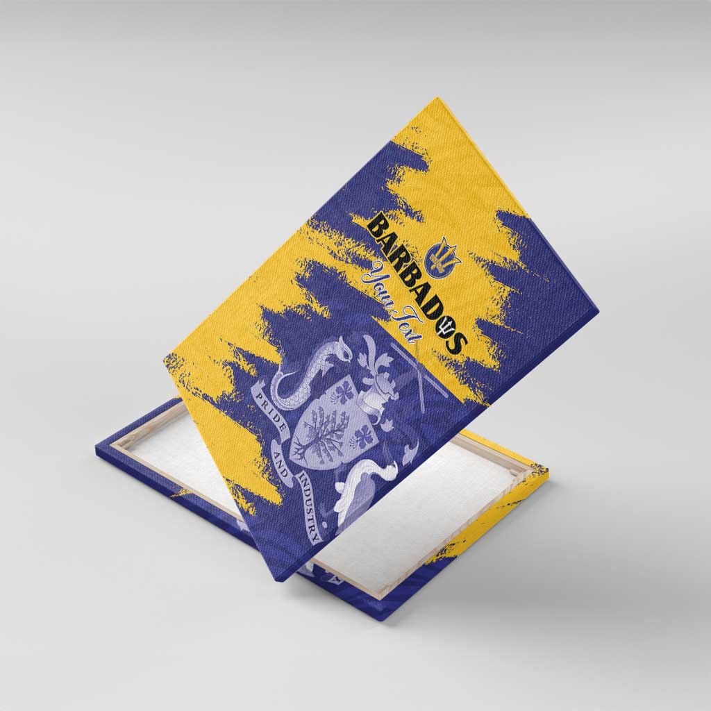 Barbados Royals Cricket Custom Canvas Wall Art Coat Of Arms Flag Style - African Pride