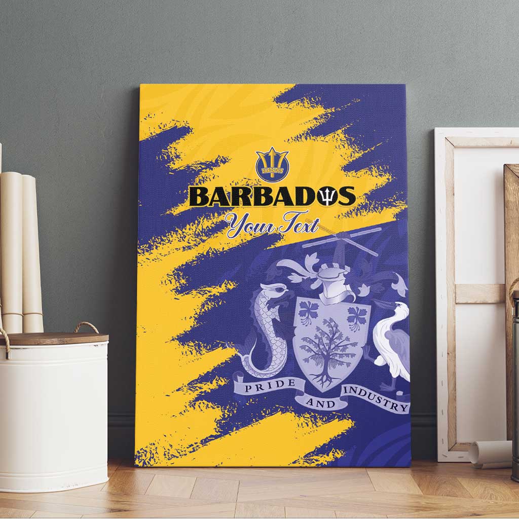 Barbados Royals Cricket Custom Canvas Wall Art Coat Of Arms Flag Style - African Pride