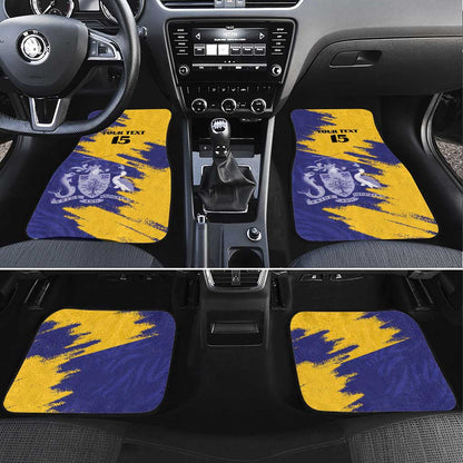 Barbados Royals Cricket Custom Car Mats Coat Of Arms Flag Style - African Pride
