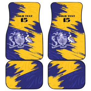 Barbados Royals Cricket Custom Car Mats Coat Of Arms Flag Style - African Pride