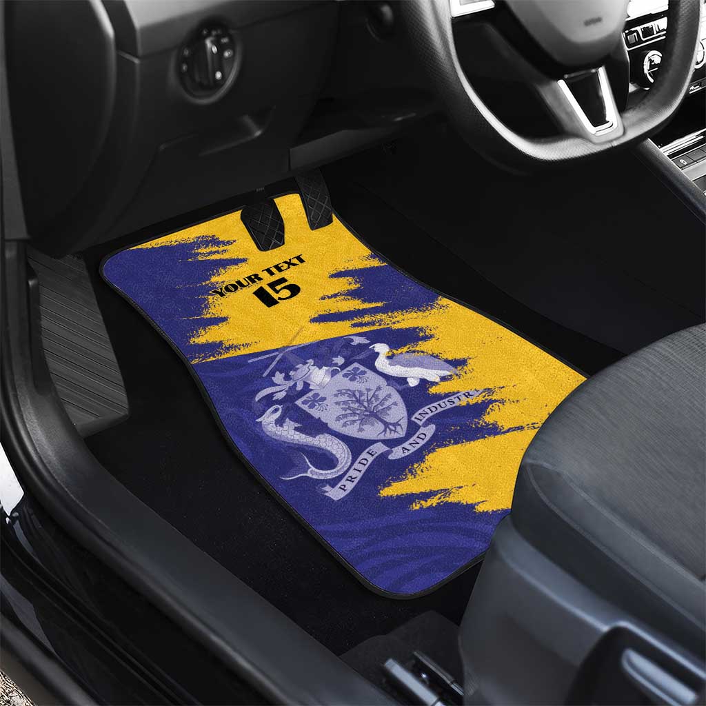 Barbados Royals Cricket Custom Car Mats Coat Of Arms Flag Style - African Pride