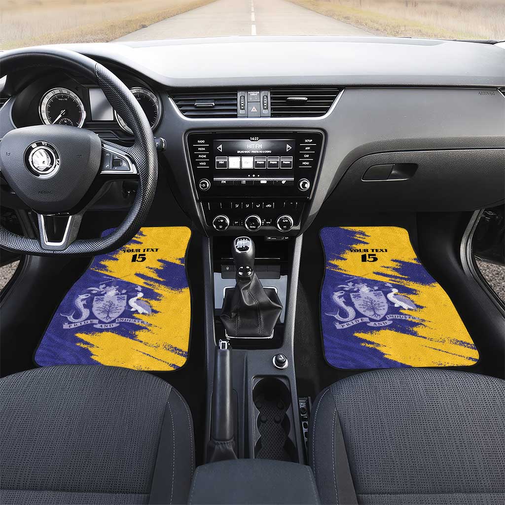 Barbados Royals Cricket Custom Car Mats Coat Of Arms Flag Style - African Pride