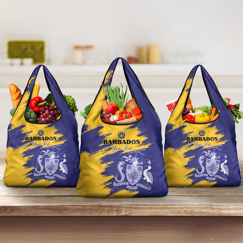 Barbados Royals Cricket Custom Grocery Bag Coat Of Arms Flag Style - African Pride
