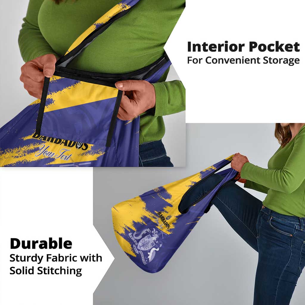 Barbados Royals Cricket Custom Grocery Bag Coat Of Arms Flag Style - African Pride