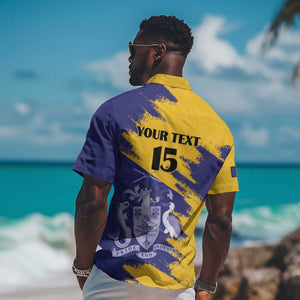 Barbados Royals Cricket Custom Hawaiian Shirt Coat Of Arms Flag Style - African Pride