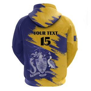 Barbados Royals Cricket Custom Hoodie Coat Of Arms Flag Style - African Pride