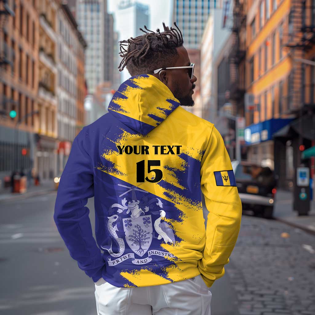 Barbados Royals Cricket Custom Hoodie Coat Of Arms Flag Style - African Pride
