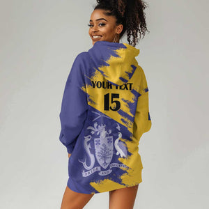 Barbados Royals Cricket Custom Hoodie Dress Coat Of Arms Flag Style - African Pride