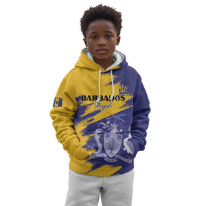 Barbados Royals Cricket Custom Kid Hoodie Coat Of Arms Flag Style - African Pride
