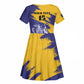 Barbados Royals Cricket Custom Kid Short Sleeve Dress Coat Of Arms Flag Style - African Pride