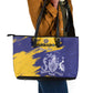 Barbados Royals Cricket Custom Leather Tote Bag Coat Of Arms Flag Style - African Pride