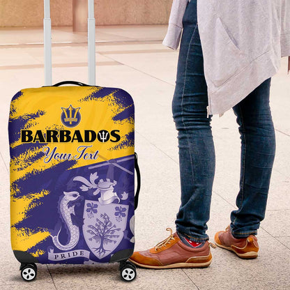 Barbados Royals Cricket Custom Luggage Cover Coat Of Arms Flag Style - African Pride