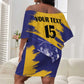 Barbados Royals Cricket Custom Off Shoulder Short Dress Coat Of Arms Flag Style - African Pride