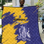 Barbados Royals Cricket Custom Quilt Coat Of Arms Flag Style - African Pride